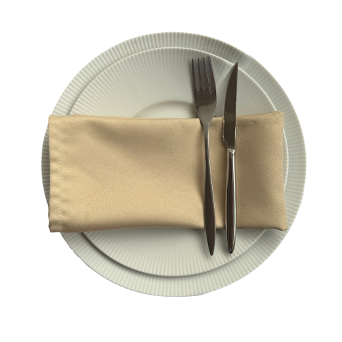 Serviette taupe clair satiné